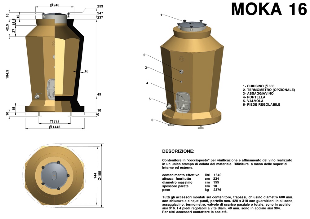 Scheda Tecnica Moka 16